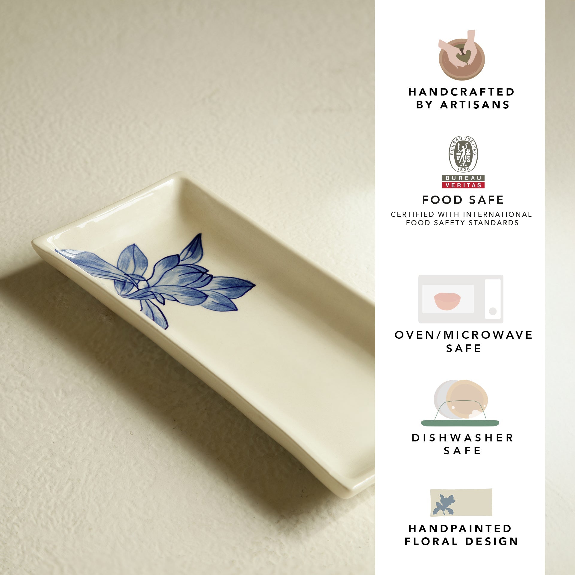 Magnolia Ceramic Serving Platter