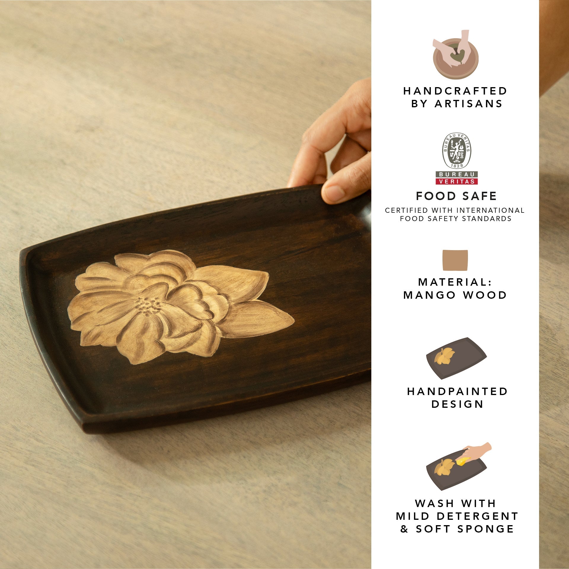 Magnolia Wooden Platter - Small