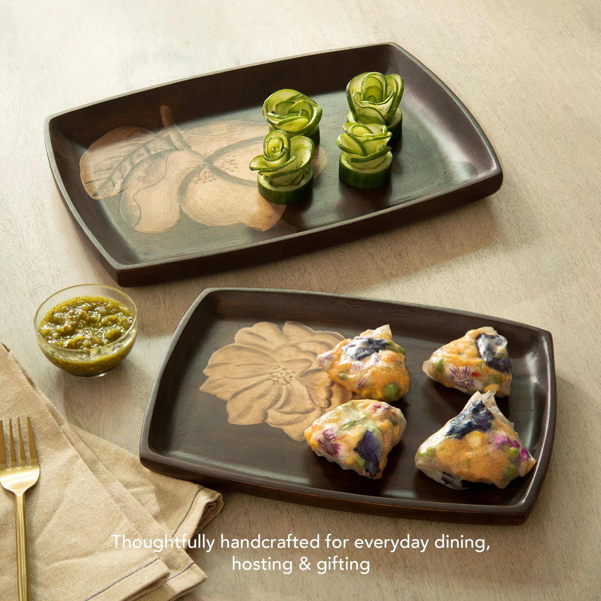 Magnolia Wooden Platter - Small