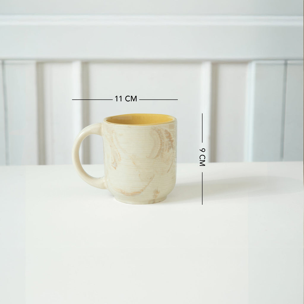 Beige & Mustard Ceramic Mug