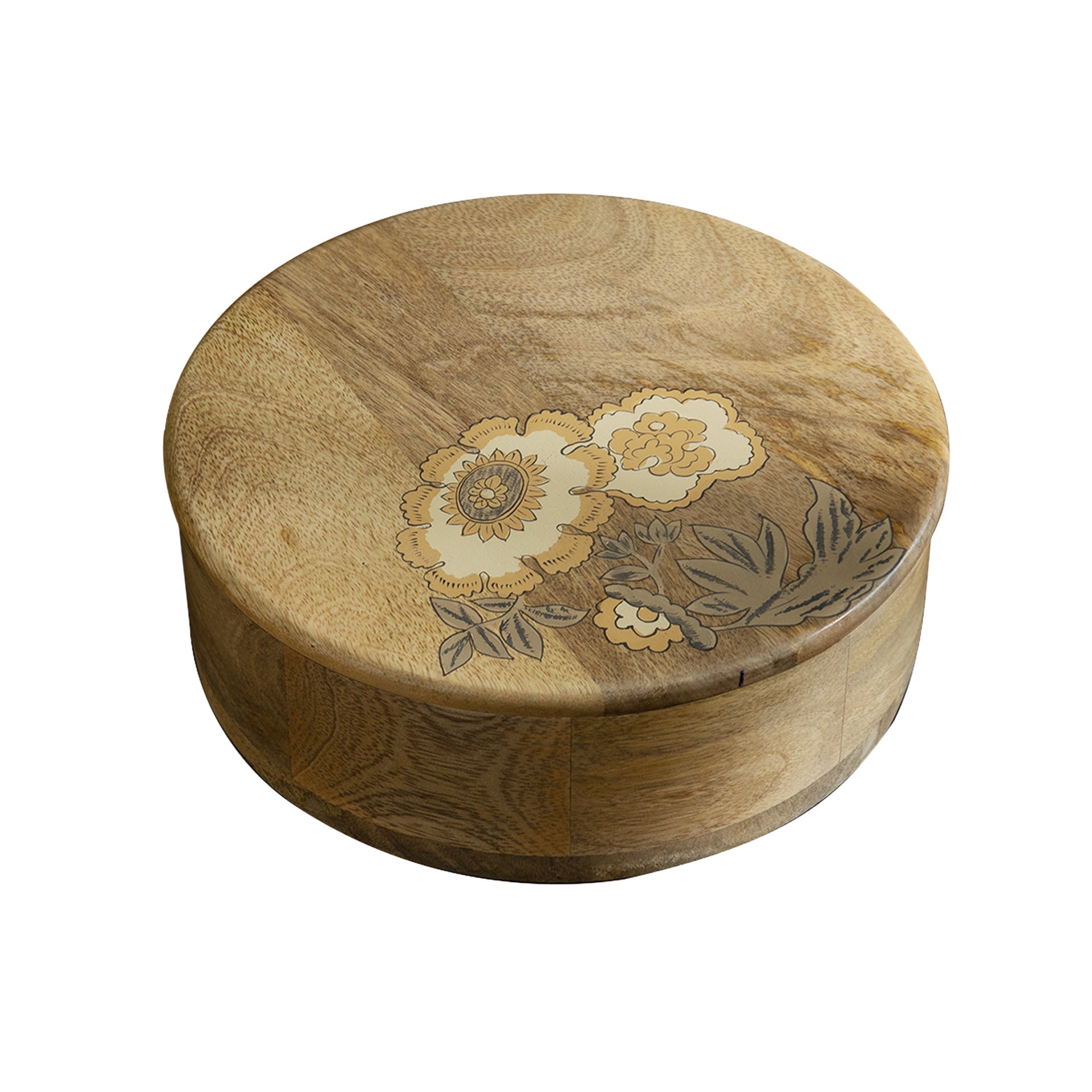 Handpainted Floral Wooden Roti Box