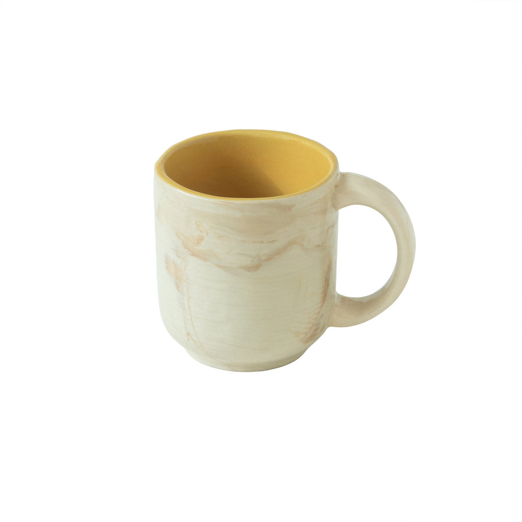 Beige & Mustard Ceramic Mug