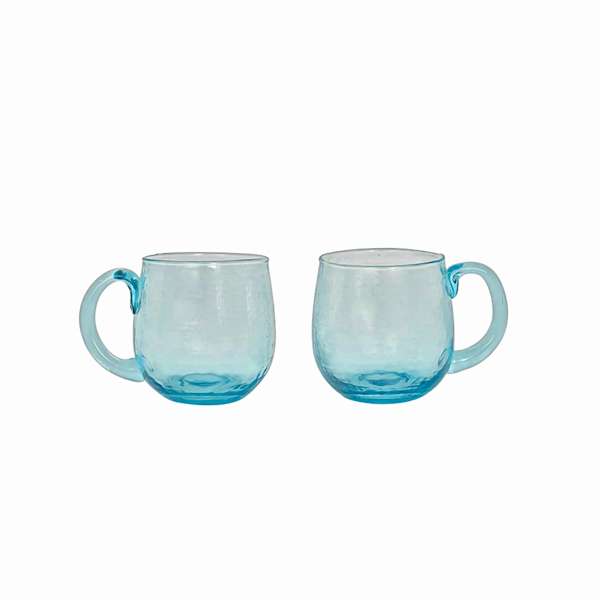 Turquoise Round Coffee Mug Set of 2