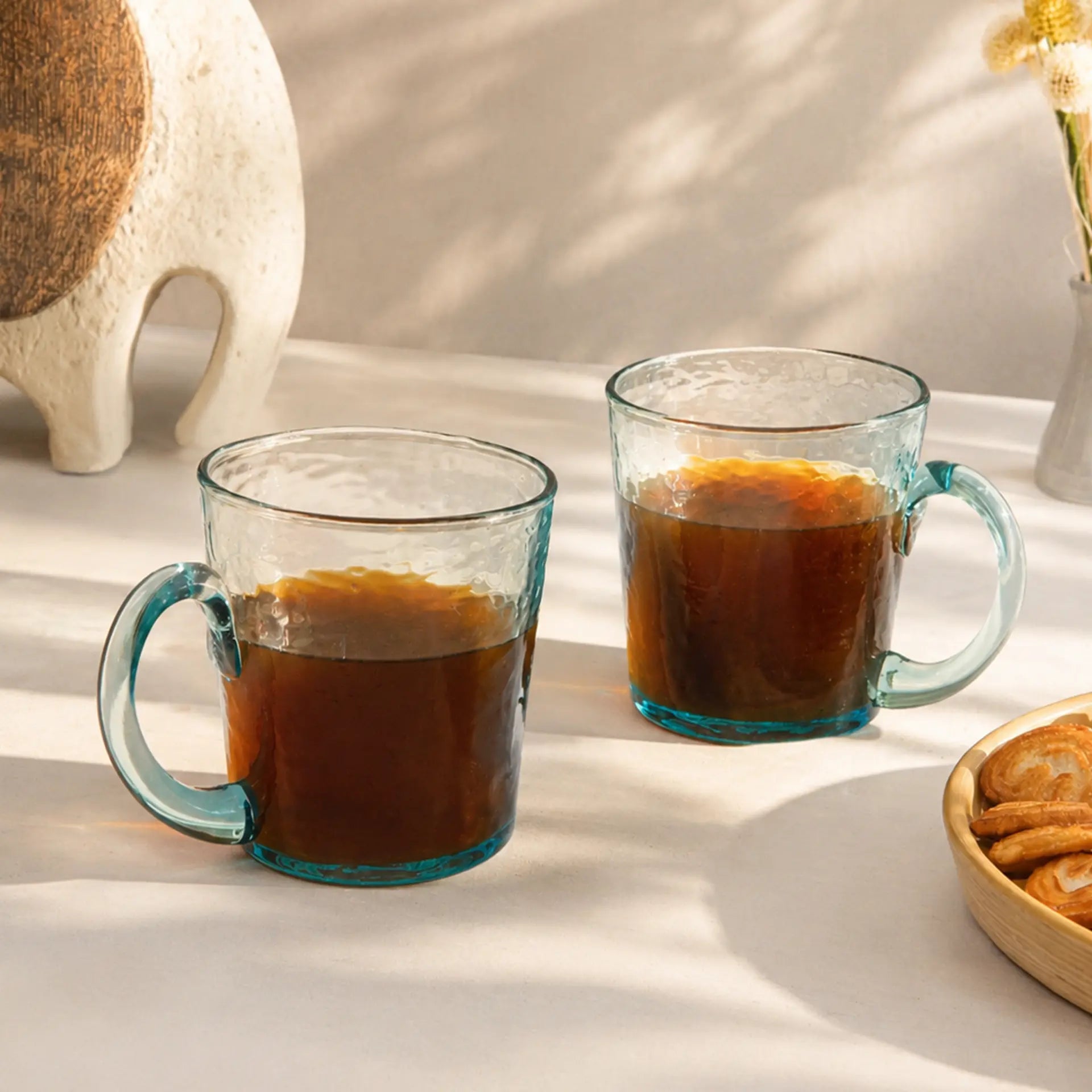 Turquoise Conical Coffee Mug Set of 2