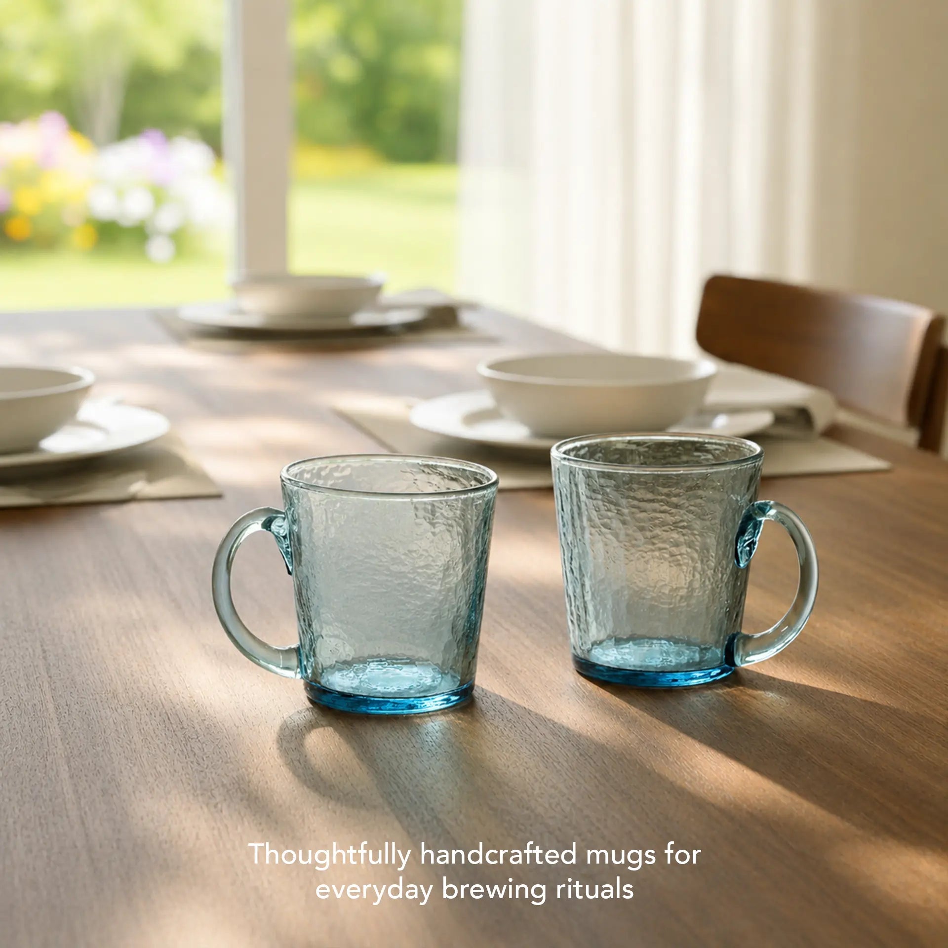 Turquoise Conical Coffee Mug Set of 2