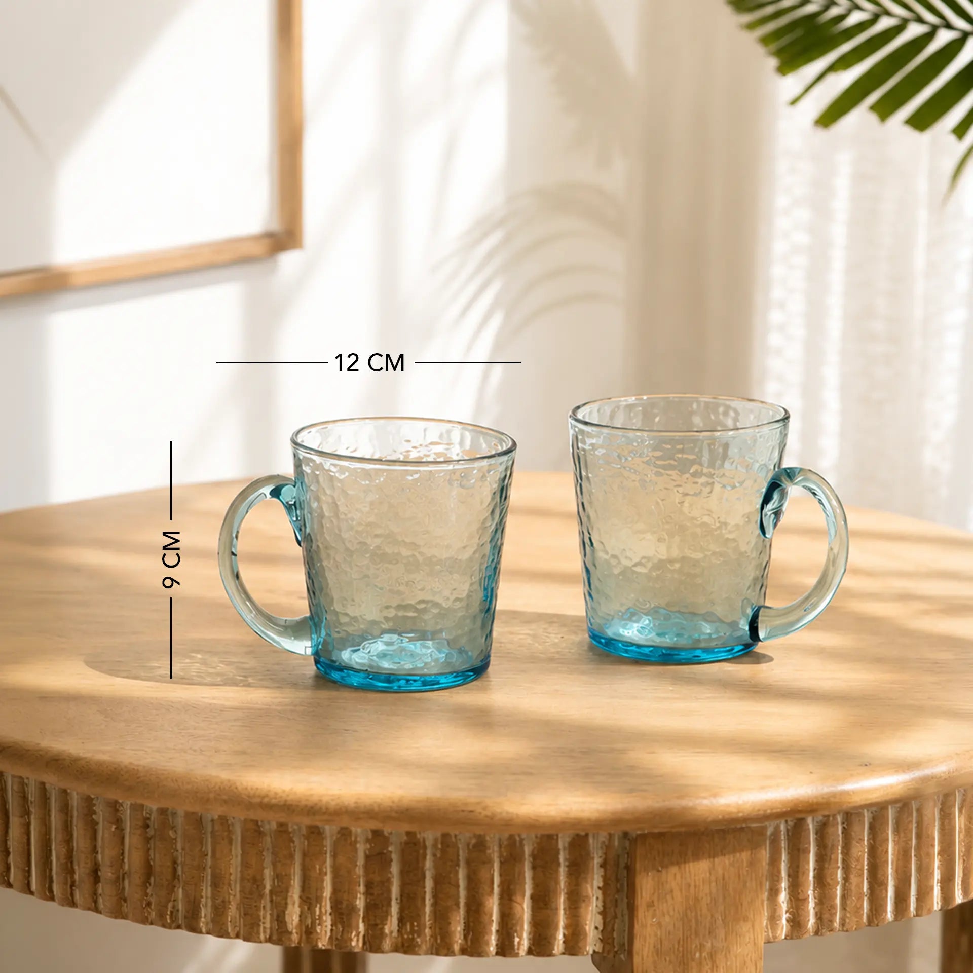 Turquoise Conical Coffee Mug Set of 2