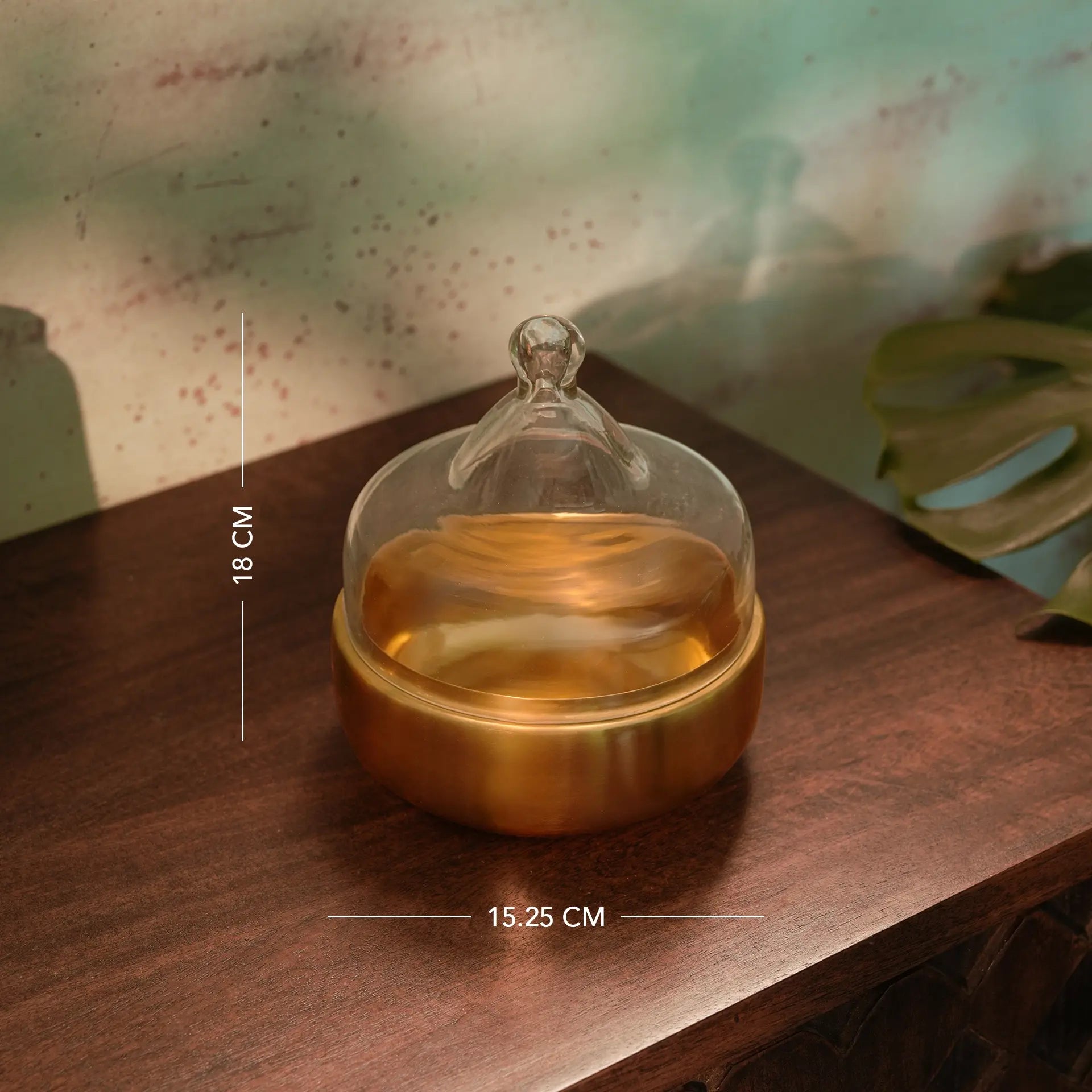 Dome Cloche with Brass Base - Small