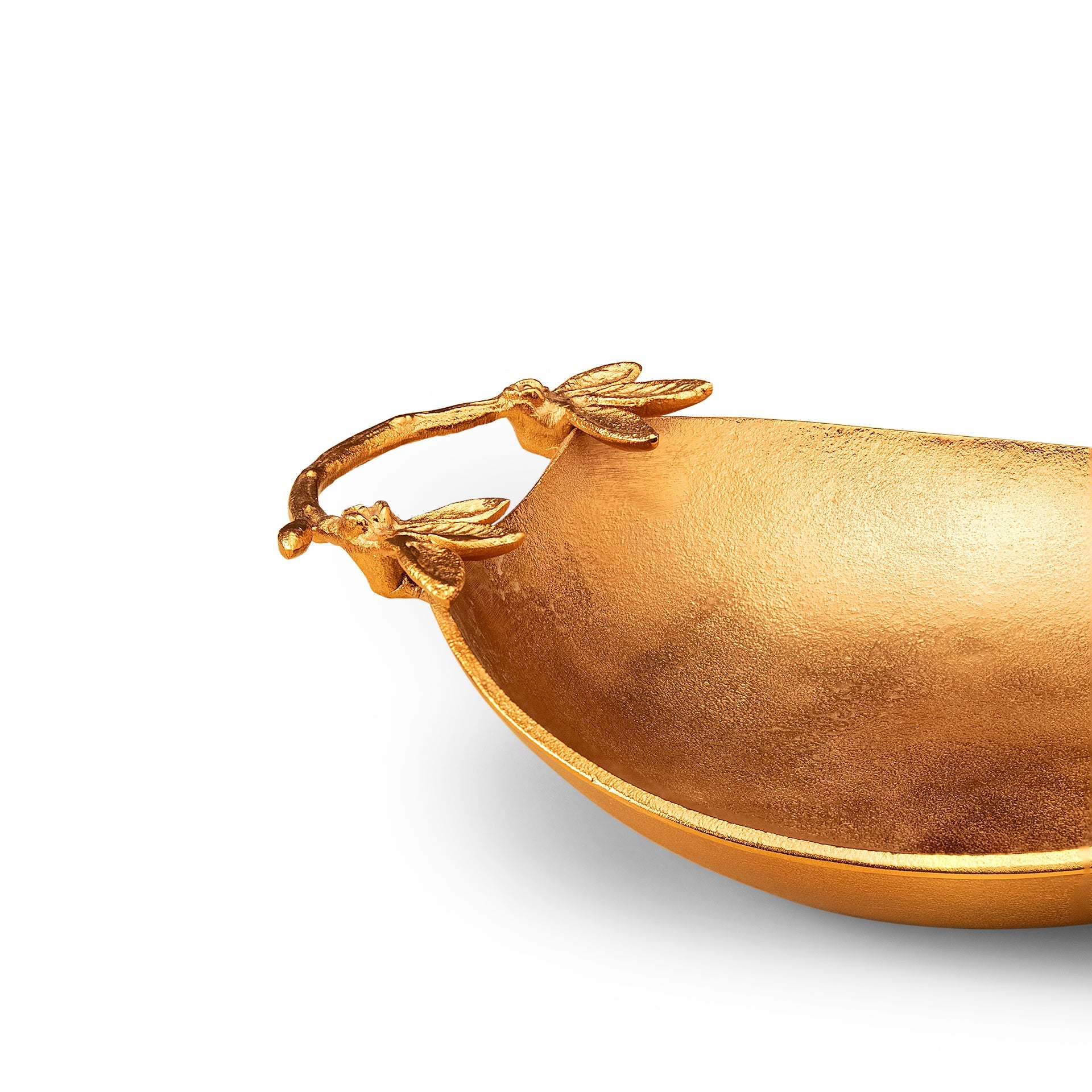 Copper Metal Serving Bowl
