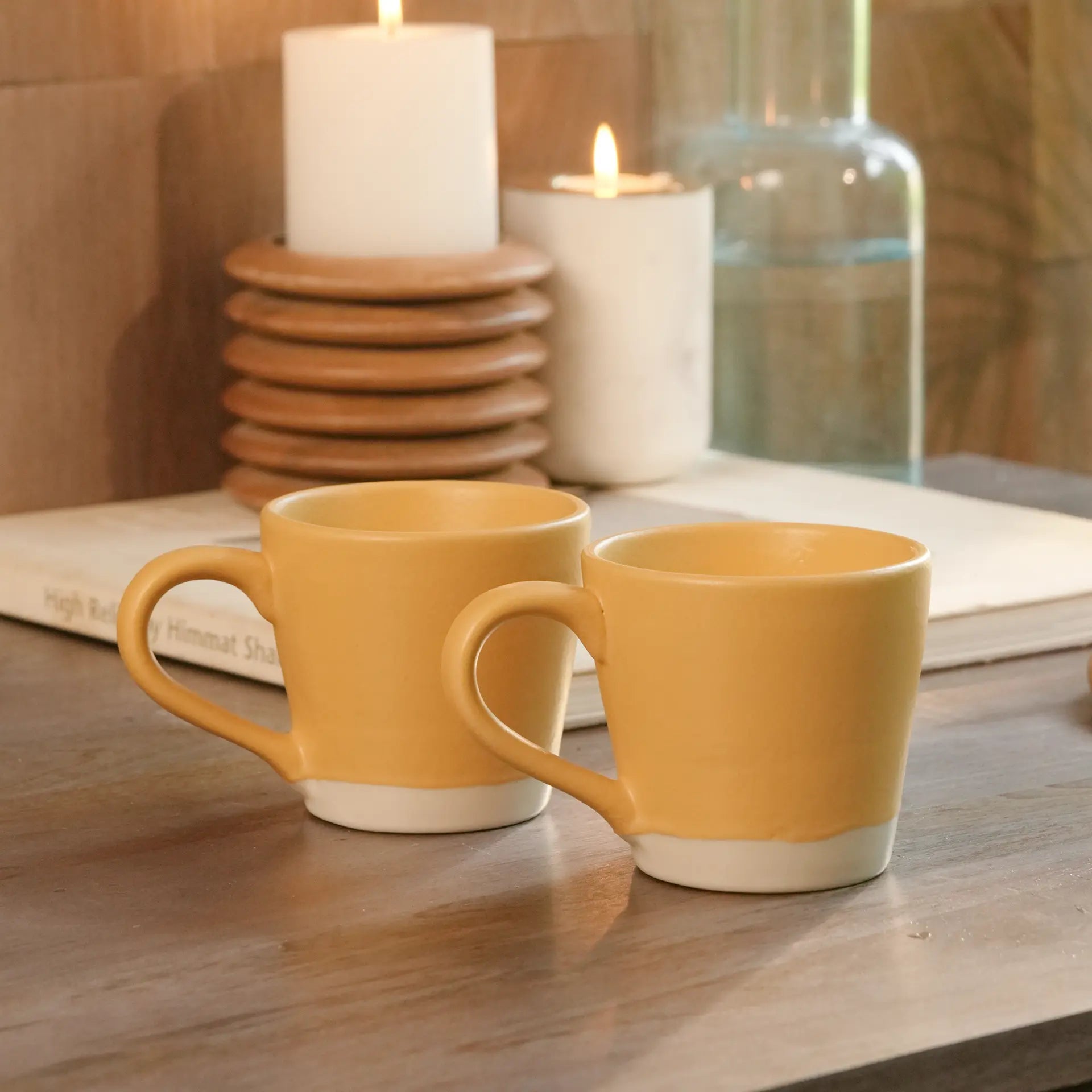 Chrome Ceramic Mug Set of 2