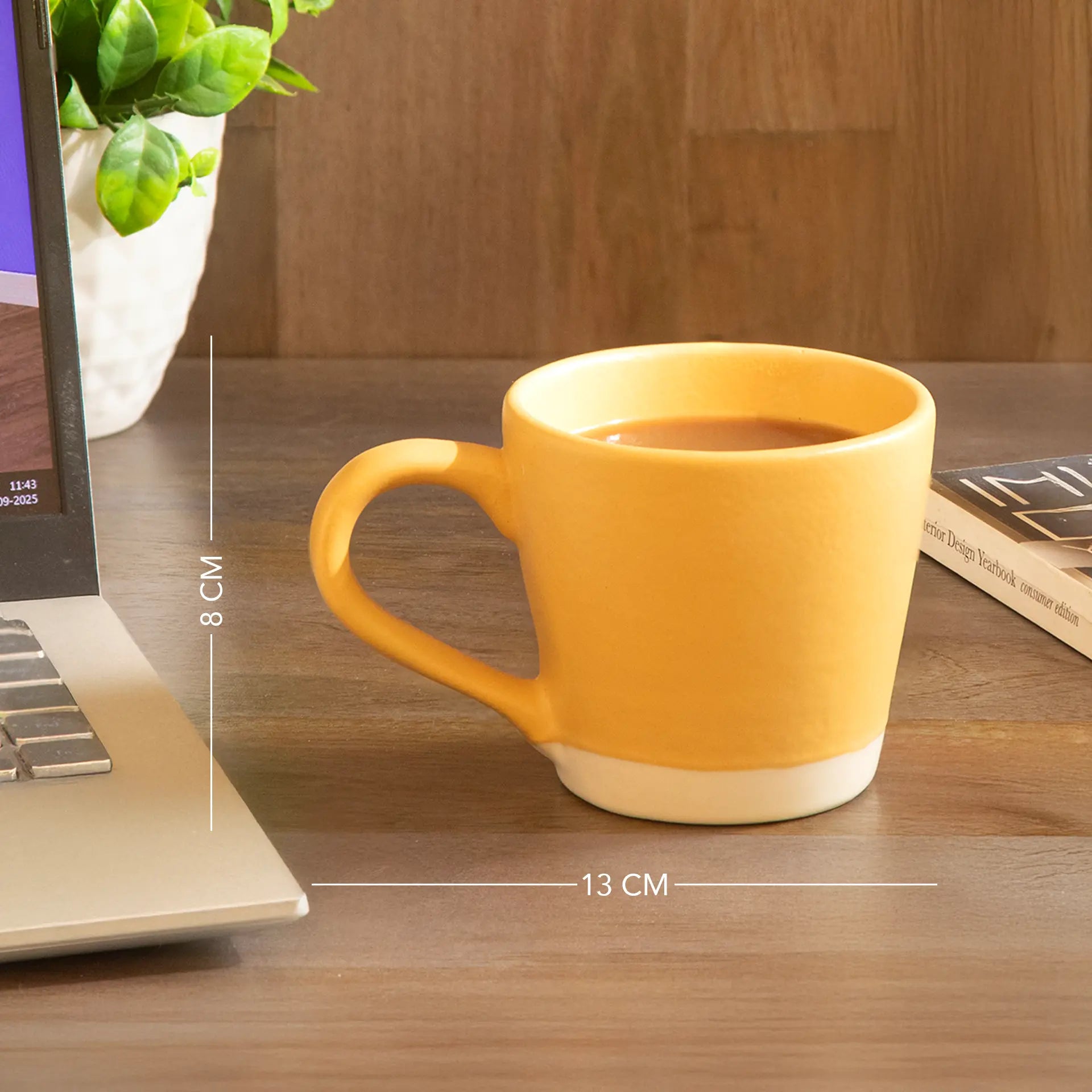 Chrome Ceramic Mug Set of 2