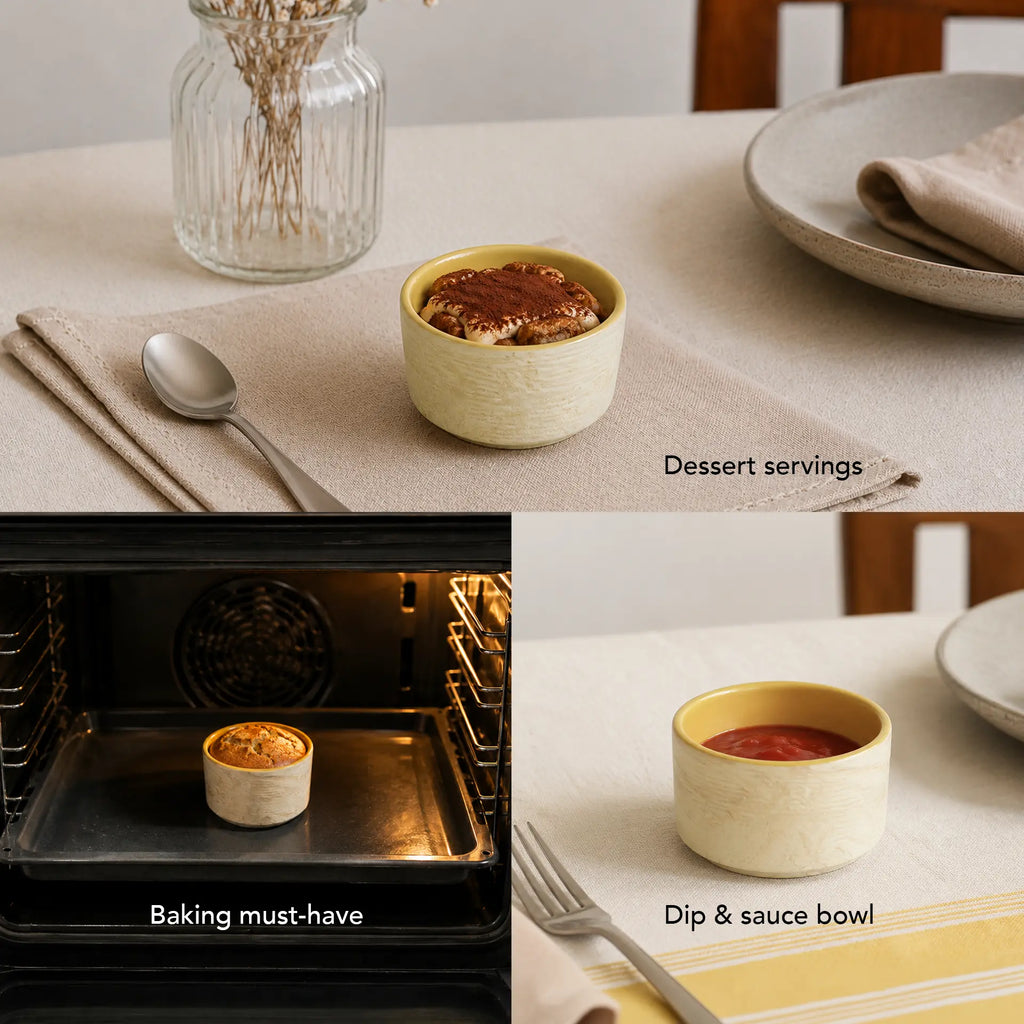 Beige & Mustard Ceramic Bowl