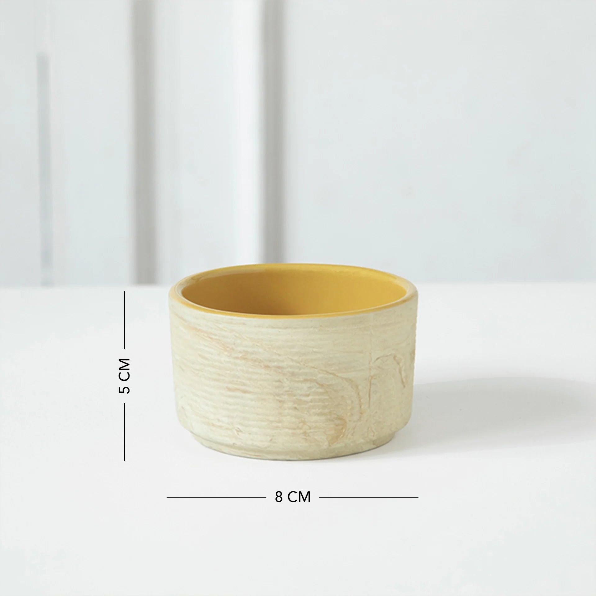 Beige & Mustard Ceramic Bowl
