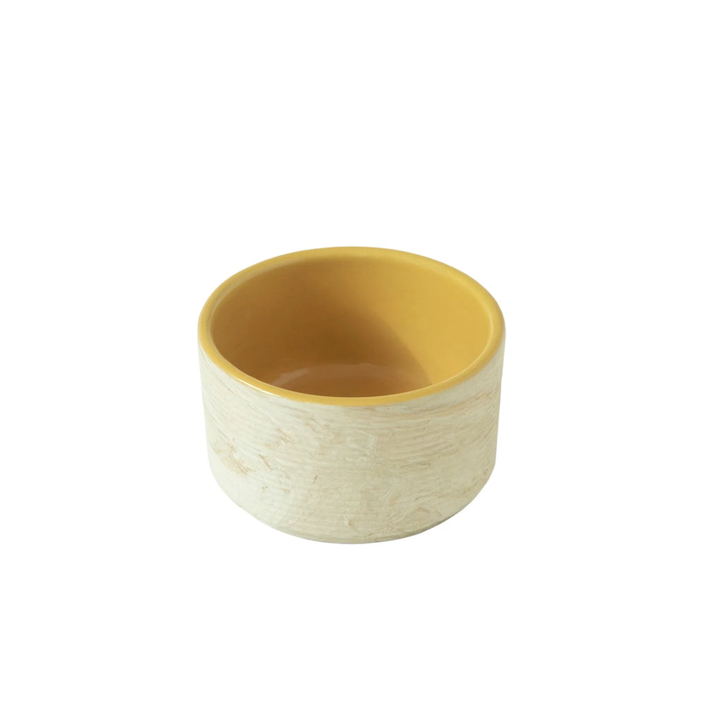 Beige & Mustard Ceramic Bowl