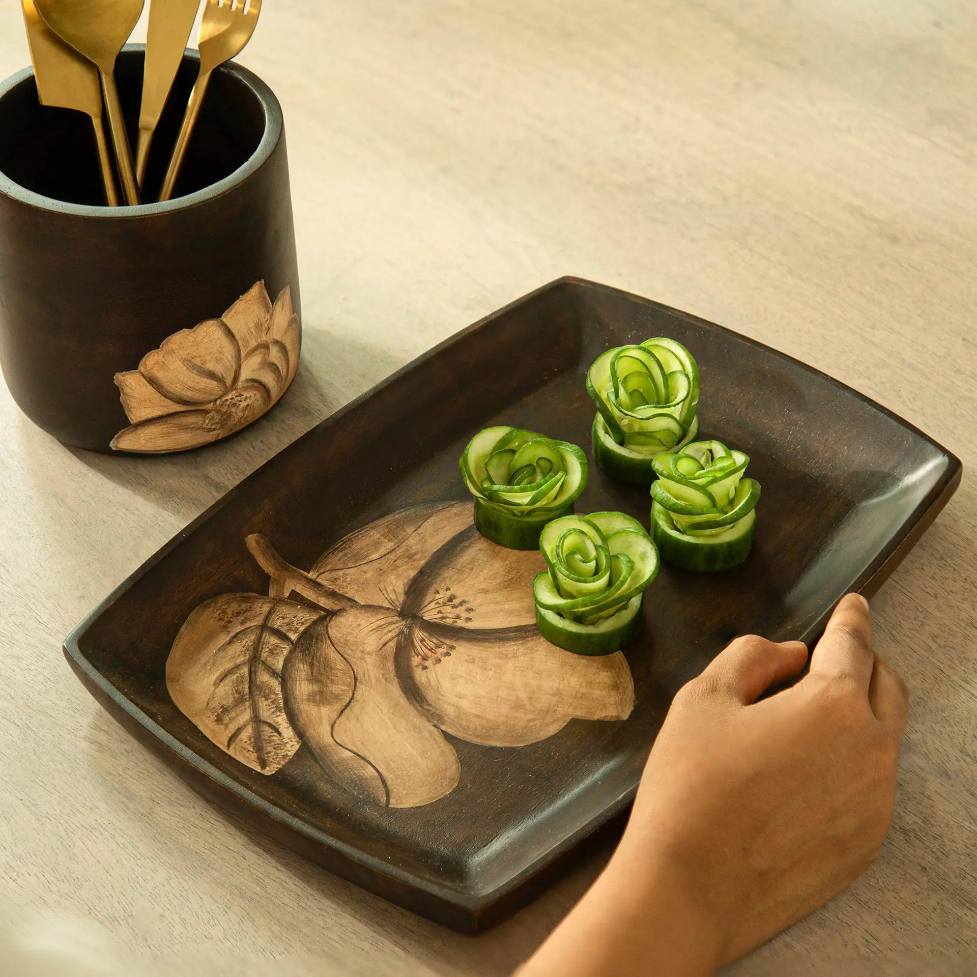 Magnolia Wooden Platter - Large
