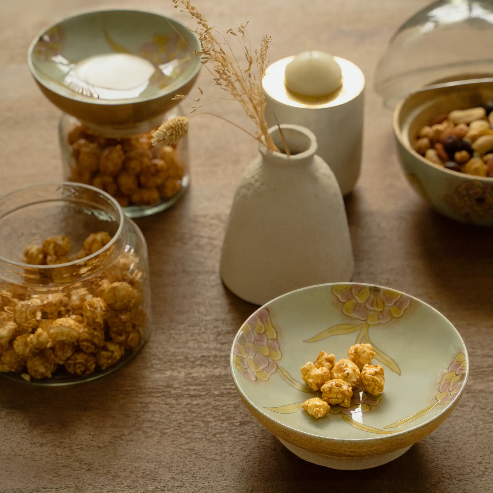 Handpainted Wooden Store & Serve Set - Large