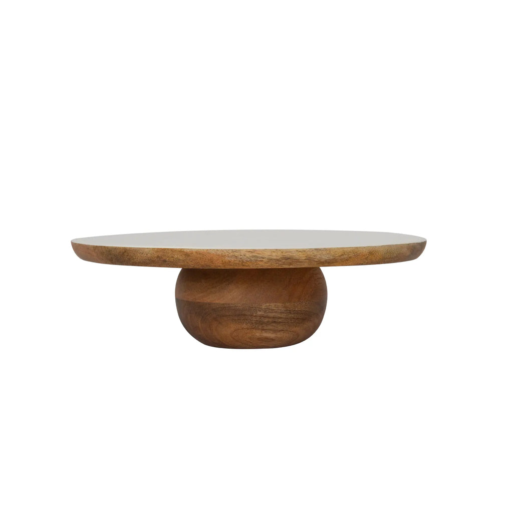 Enamelled Wooden Cake Stand