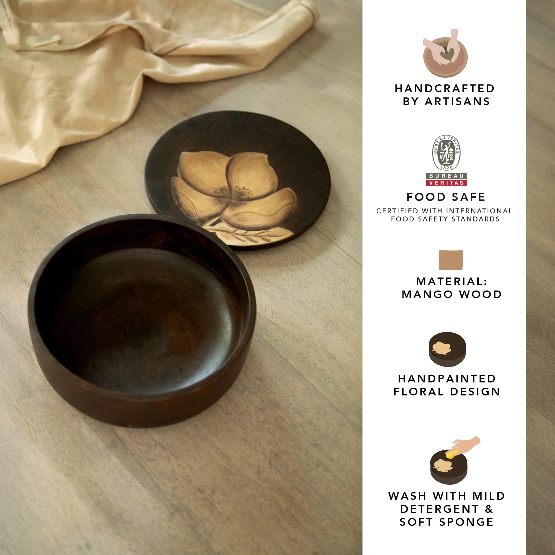 Magnolia Wooden Roti Box