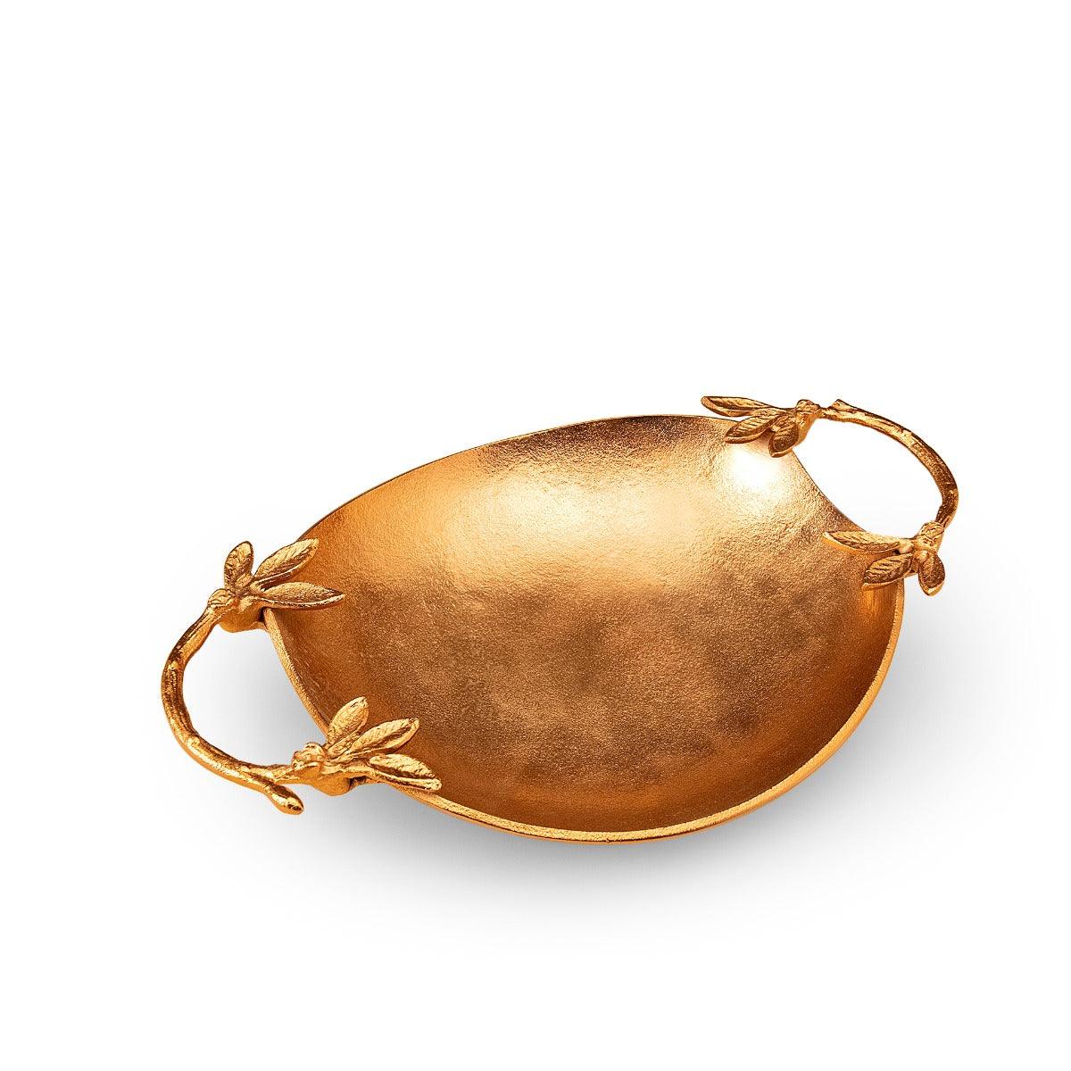 Copper Metal Serving Bowl