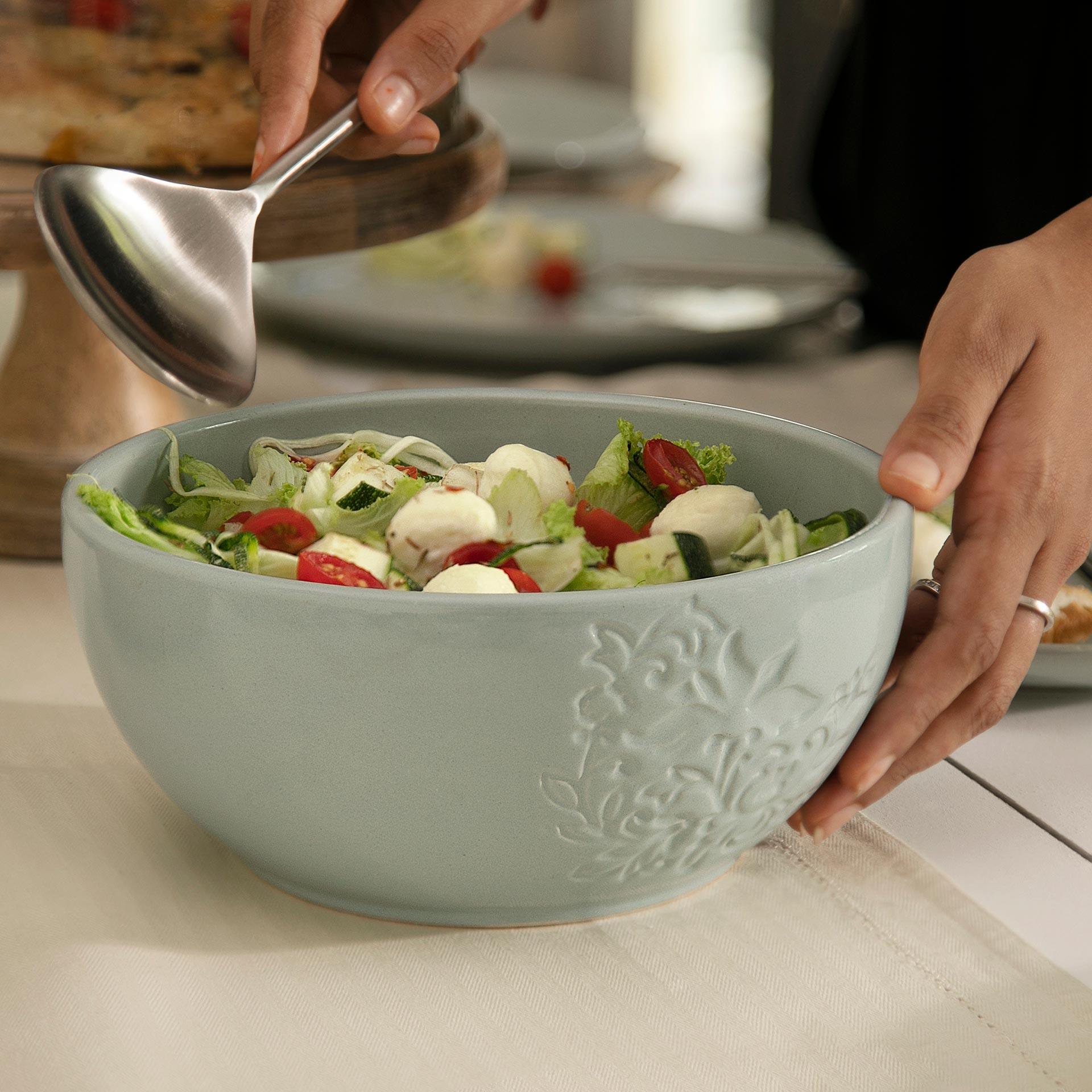 Hand-Glazed Ceramic Serving Bowl