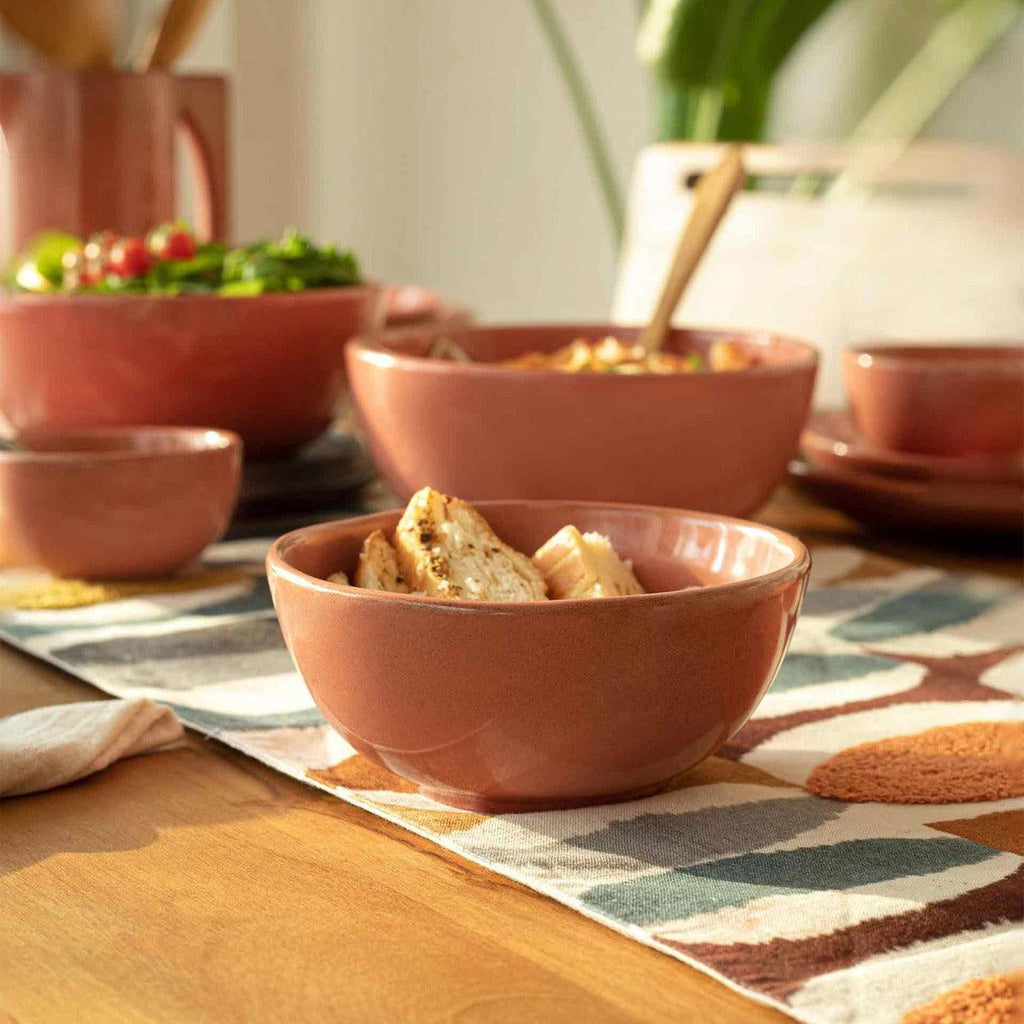 Coral Ceramic Soup Bowl
